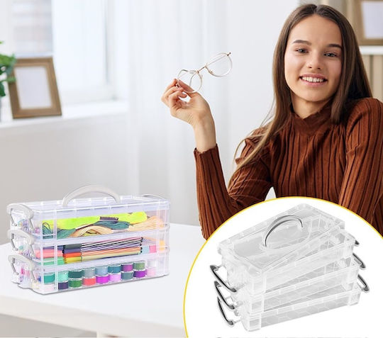 Transparent Desk Organizer Boxes 2 Pieces Foldable