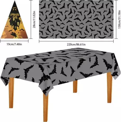 Halloween Fledermaus Tischdecke 220x130 cm Banner