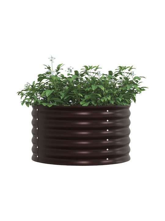 vidaXL Grădină Ghiveci Metal Maro 80x80x44cm.