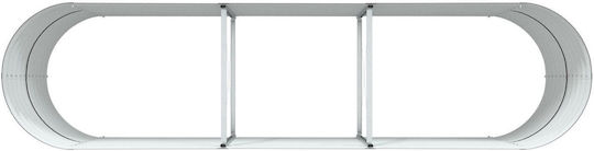 vidaXL Γλάστρα Μεταλλική Καφέ 320x80x81εκ.