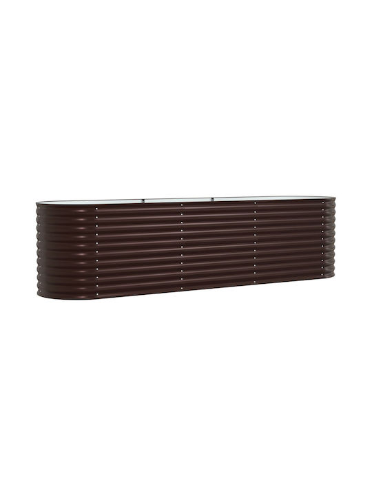 vidaXL Garten Topf Metallisch Brown 320x80x81cm.