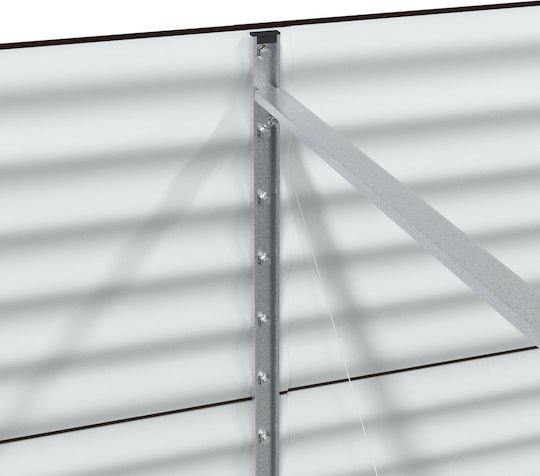 vidaXL Γλάστρα Μεταλλική Καφέ 320x80x81εκ.