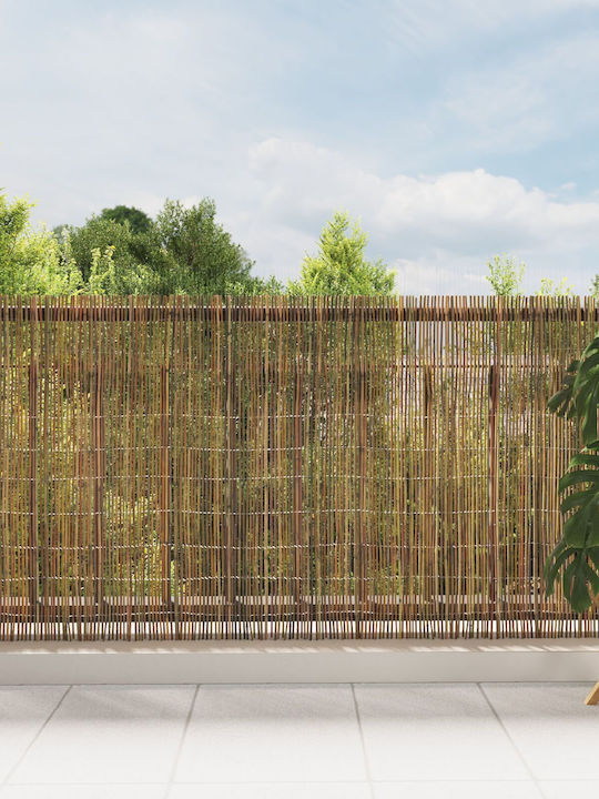 vidaXL Bamboo Fencing Bamboo with Whole Wood 1.25x5m