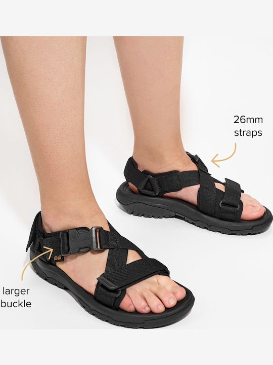 Women's Flat Sandals Sporty in Black Color