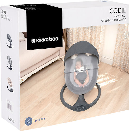 Kikka Boo Electric Baby Relax Codie with Music Gray for Child up to 9kg