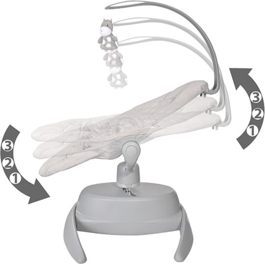 Lorelli Elektrisch Baby Relax Cradle Bella mit Vibration Grey Trees
