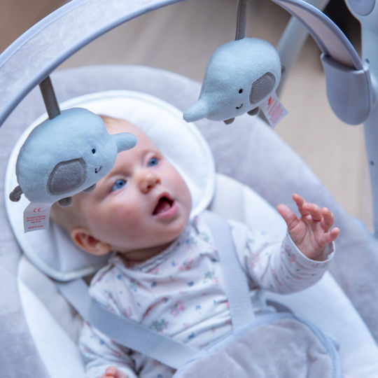 Bo Jungle Electric Baby Relax Swing B-Portable with Music Dolphy Grey for Child up to 9kg