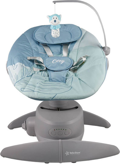 Bebe Stars Elektrisch Baby Relax Schaukel Cozy mit Musik Hellblau für Kind bis 9kg