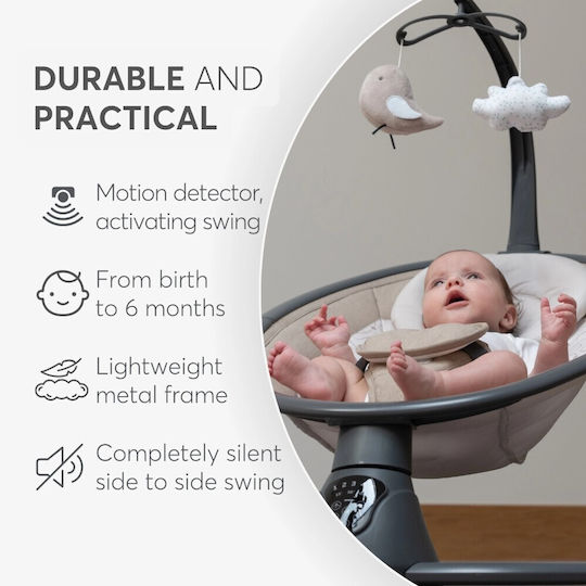 Kikka Boo Electric Baby Relax Swing Twiddle with Music Green for Child up to 9kg