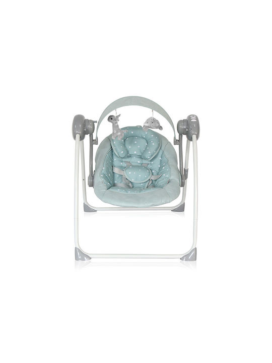 Lorelli Electric Baby Relax Swing Portofino with Music Frosty Green Stars for Child up to 9kg