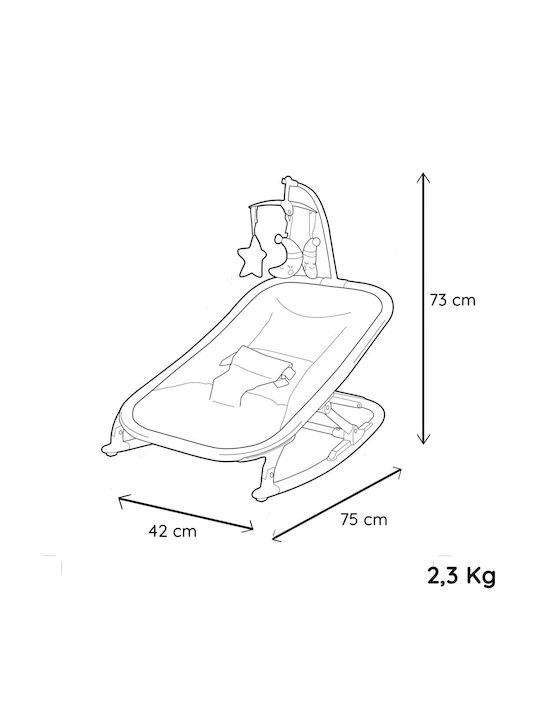 Nania Manual Relax pentru Bebeluși Gri pentru Copil până la 9kg