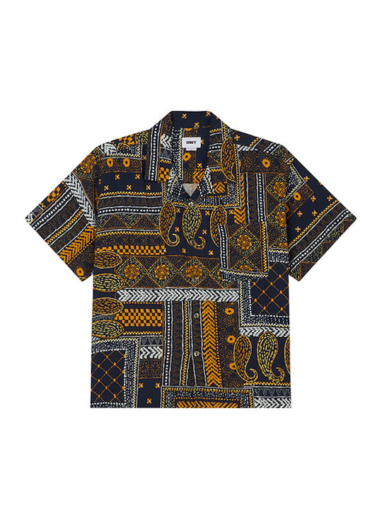 Kurzärmlig Hemd Navy Multi