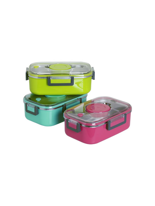 Ecolife Inox Thermo Lunch Box Double Wall Rectangular Green 850ml
