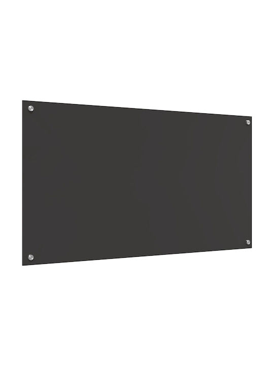 vidaXL Spătar Rectangular din Sticlă Gri Închis 110x60x0.6cm 42001312