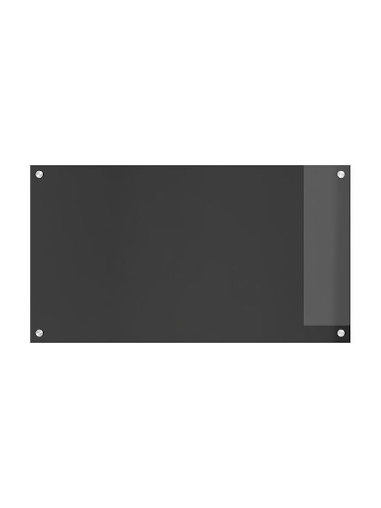 vidaXL Rectangular Glass Back Dark Gray 90x50x0.6cm 42001245