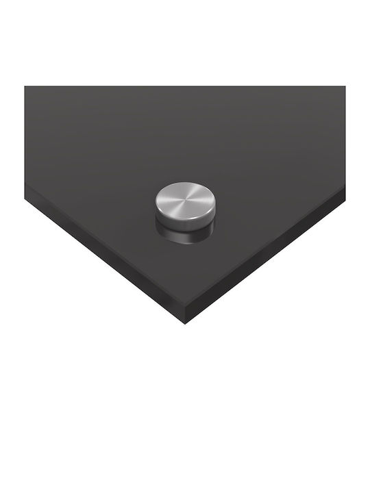 vidaXL Rectangular Glass Back Dark Gray 90x50x0.6cm 42001245