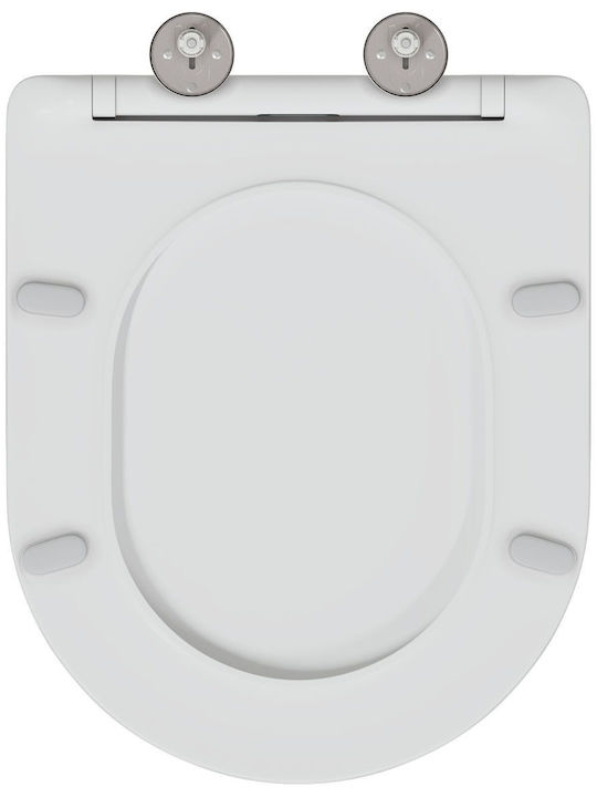 vidaXL Plastic Soft Close Toilet Seat White 36cm 42002369