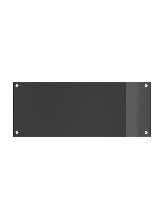 vidaXL Rectangular Glass Back Dark Gray 100x40x0.6cm 42001247