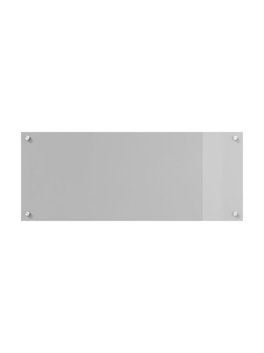 vidaXL Spătar Rectangular din Sticlă Gri Deschis 100x40x0.6cm 42001235