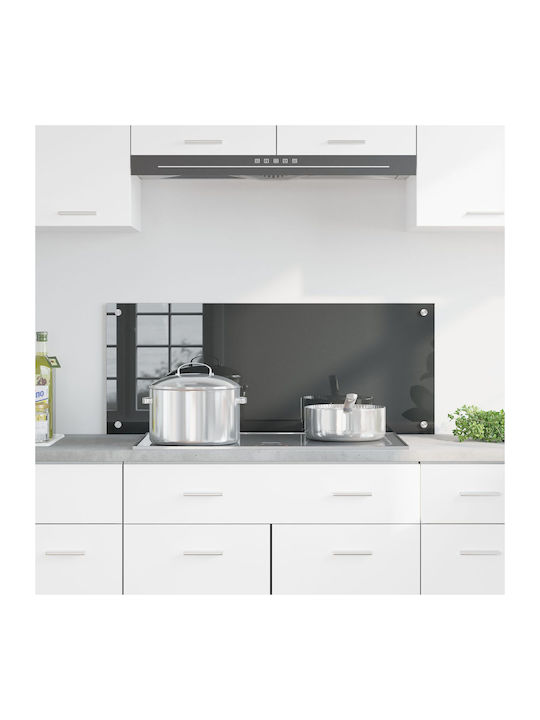 vidaXL Rectangular Glass Back Dark Gray 100x40x0.6cm 42001247