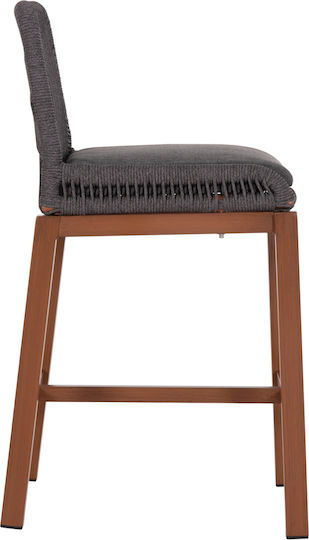 Табуретка Бар За външна употреба Howard с възглавница Brown, Dark Grey 1бр 47.5x55x94.5см