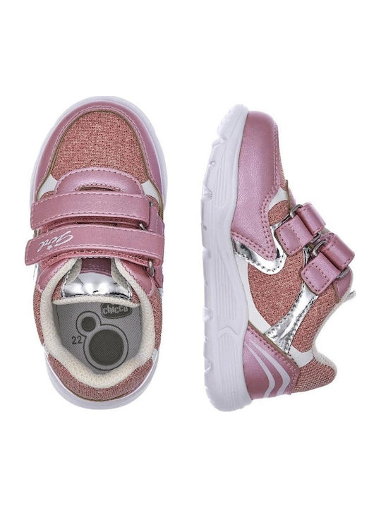 Fiona Pink Kids Sneakers with Scratch Pink