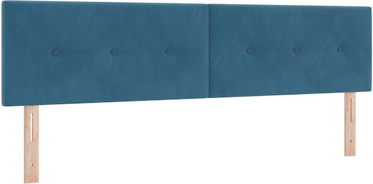 vidaXL Fabric Bed Headboard Dark Blue 90x40cm