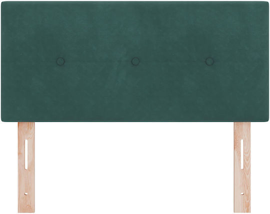 vidaXL Fabric Bed Headboard Dark Green 90x88cm