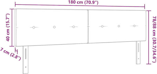 vidaXL Fabric Bed Headboard Black 90x40cm