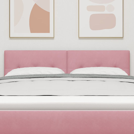 vidaXL Fabric Bed Headboard Pink 80x40cm