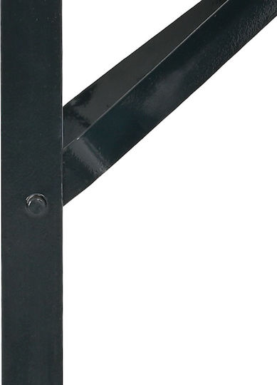 vidaXL Metallic Furniture Leg 2 Pieces Suitable for Table / Coffee Table 22x45x2.8cm Black