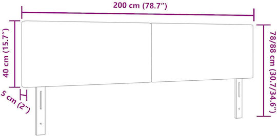 vidaXL Stoff Kopfstütze für Betten Beige 100x88cm