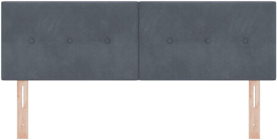vidaXL Stoff Kopfstütze für Betten Dunkelgrau 144x88cm