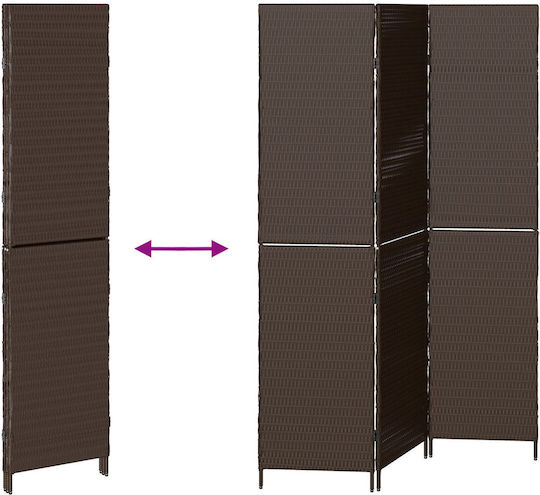 vidaXL Dekorativer Raumteiler aus Rattan 146x180cm