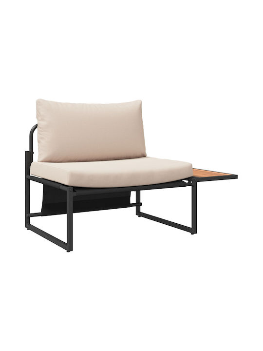 Outdoor Dining Set 2 Pieces Taupe with Pillows