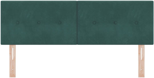 vidaXL Fabric Bed Headboard Dark Green 72x40cm