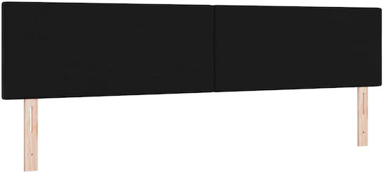vidaXL Stoff Kopfstütze für Betten Schwarz 100x88cm
