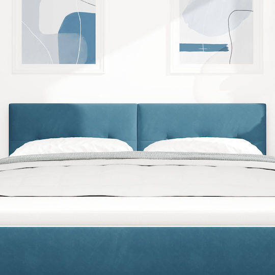 vidaXL Fabric Bed Headboard Dark Blue 80x40cm