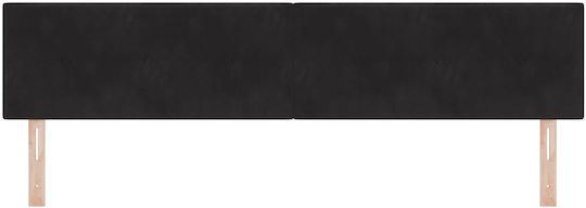 vidaXL Stoff Kopfstütze für Betten Schwarz 100x88cm