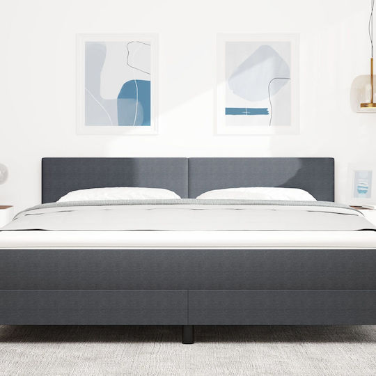 vidaXL Fabric Bed Headboard Dark Gray 180x88cm