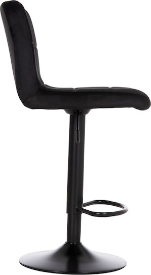 Hocker Bar Diana mit Rückenlehne & Höhenverstellbar Black 44x52x109cm