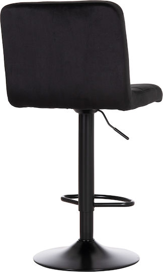 Hocker Bar Diana mit Rückenlehne & Höhenverstellbar Black 44x52x109cm