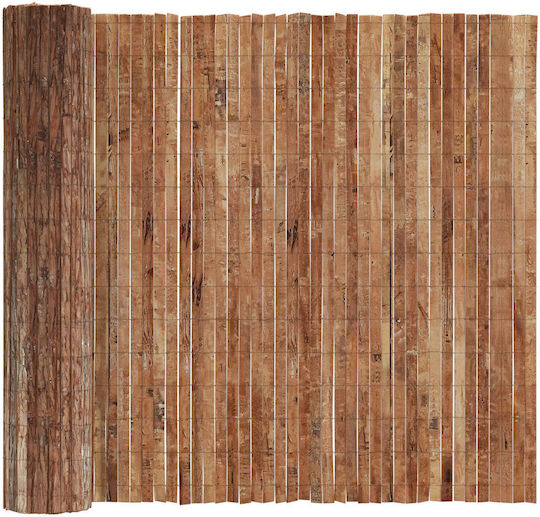 vidaXL Bark Bamboo Fencing Wooden with Whole Wood 1.25x4m