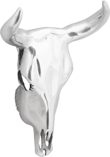 vidaXL Wanddekoration Silber aus Metall 53x13x34cm