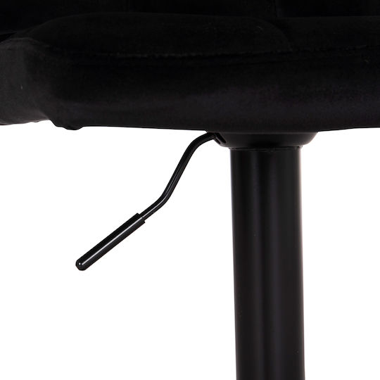 Hocker Bar Diana mit Rückenlehne & Höhenverstellbar Black 44x52x109cm