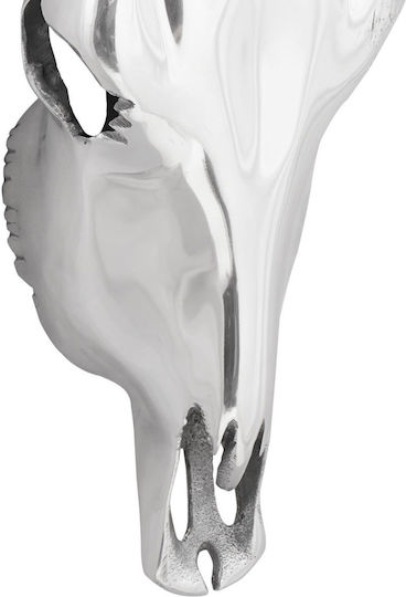 vidaXL Wanddekoration Silber aus Metall 53x13x34cm