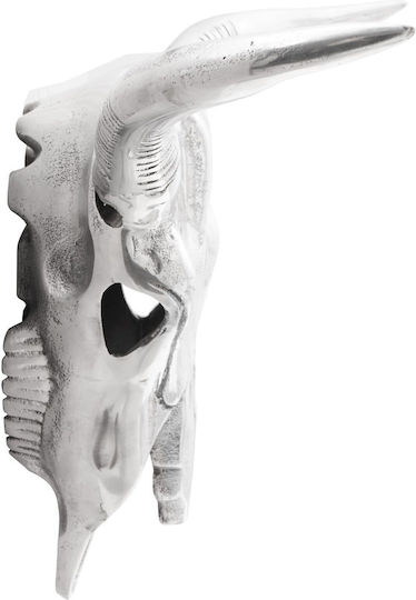 vidaXL Wanddekoration Silber aus Metall 53x13x34cm
