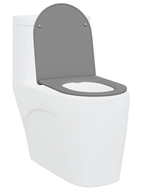 vidaXL Plastic Soft Close Toilet Seat Gray 36cm 42002367