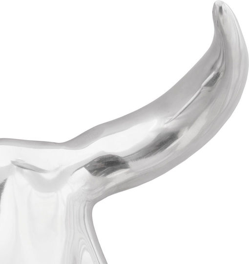 vidaXL Wanddekoration Silber aus Metall 53x13x34cm