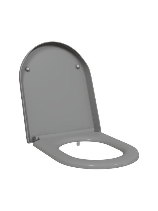 vidaXL Plastic Soft Close Toilet Seat Gray 36cm